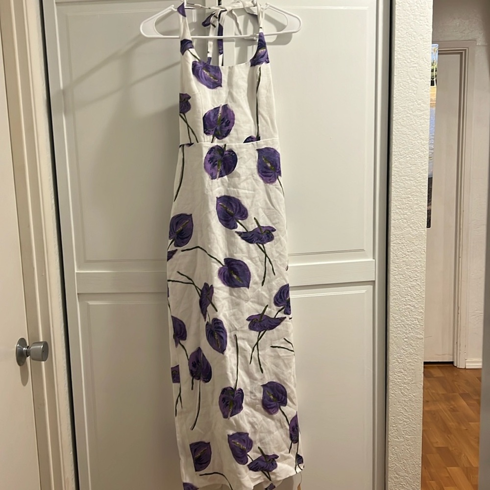 NWT Reformation Dress Yana Linen Dress Spectra size 0